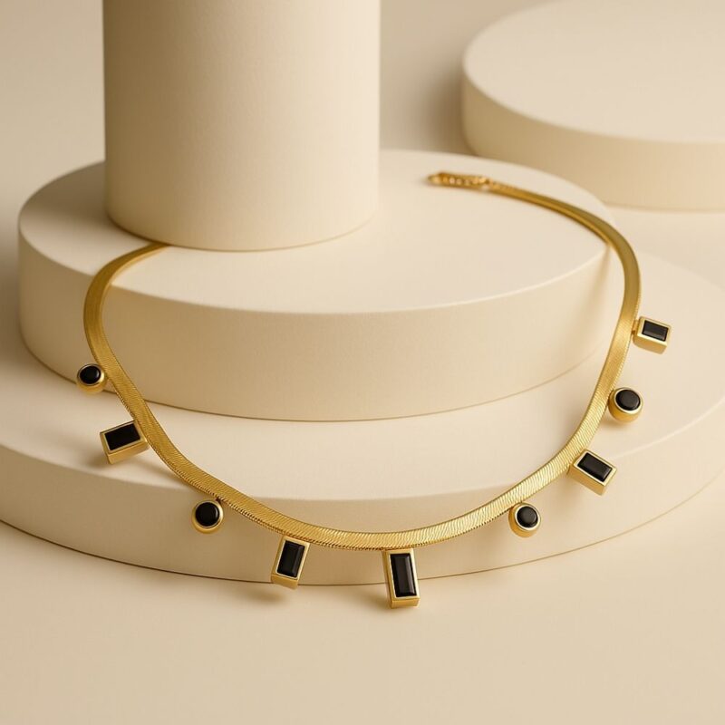 Noor‑E‑Siyahi - A shimmer of black ink, cast in gold light